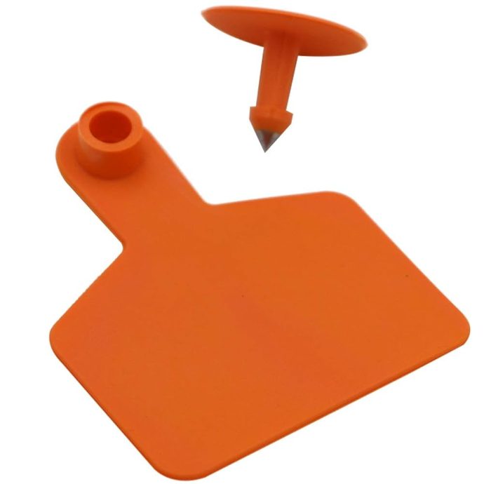 BOUCLE LARGE ORANGE POUR BOVIN SACHET DE 25 PCS